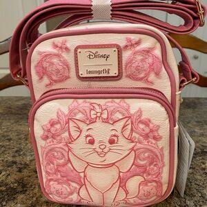 Loungefly Disney Aristocats Marie Tonal Carving Crossbody Bag. NWT